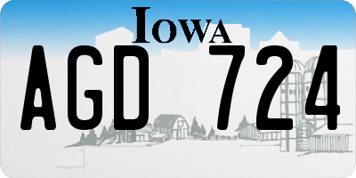 IA license plate AGD724