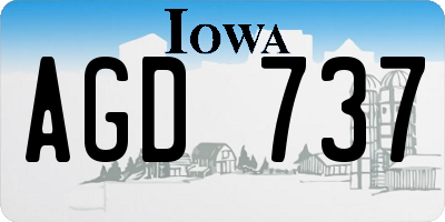 IA license plate AGD737