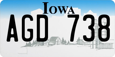 IA license plate AGD738