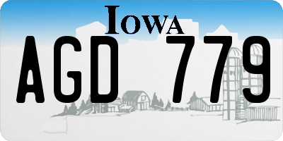 IA license plate AGD779