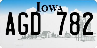 IA license plate AGD782