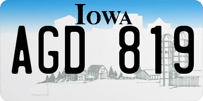 IA license plate AGD819