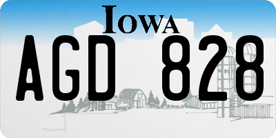 IA license plate AGD828