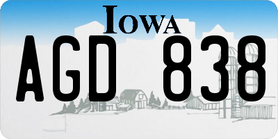 IA license plate AGD838