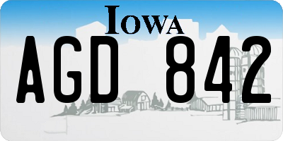 IA license plate AGD842