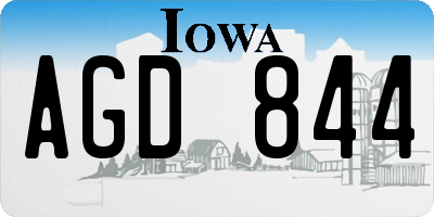 IA license plate AGD844
