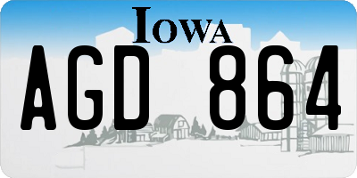 IA license plate AGD864