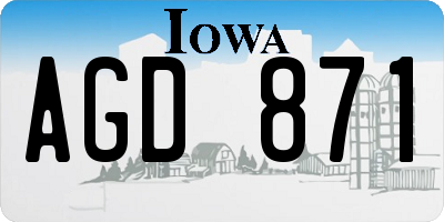 IA license plate AGD871