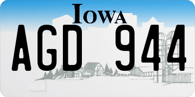 IA license plate AGD944