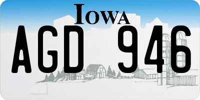 IA license plate AGD946