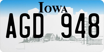 IA license plate AGD948