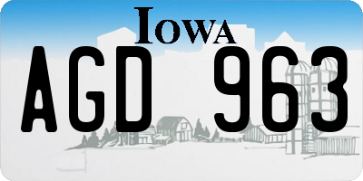 IA license plate AGD963