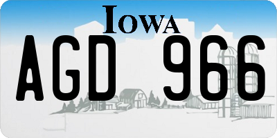 IA license plate AGD966