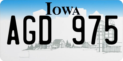 IA license plate AGD975
