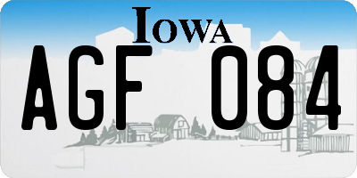 IA license plate AGF084