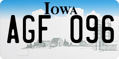 IA license plate AGF096