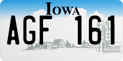IA license plate AGF161