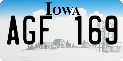 IA license plate AGF169