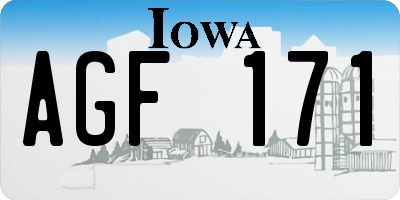 IA license plate AGF171