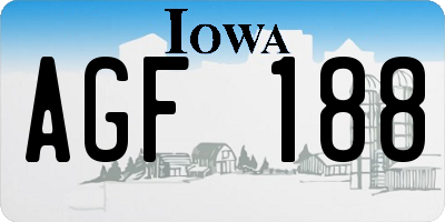 IA license plate AGF188