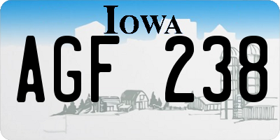 IA license plate AGF238