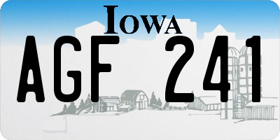 IA license plate AGF241