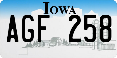 IA license plate AGF258