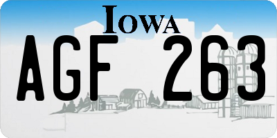 IA license plate AGF263