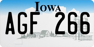 IA license plate AGF266