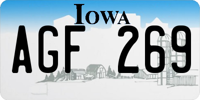 IA license plate AGF269