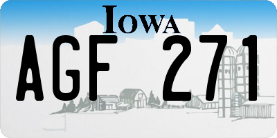 IA license plate AGF271