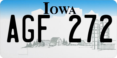 IA license plate AGF272