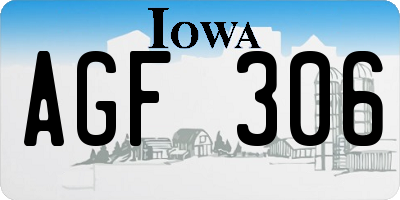 IA license plate AGF306