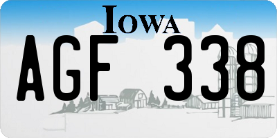 IA license plate AGF338