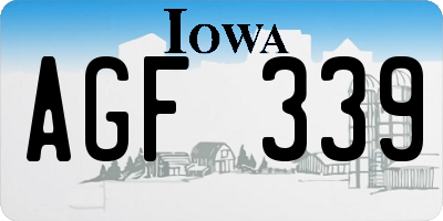 IA license plate AGF339