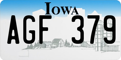 IA license plate AGF379