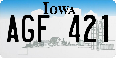 IA license plate AGF421