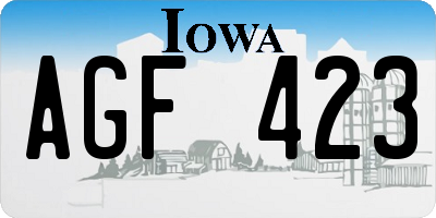 IA license plate AGF423