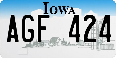 IA license plate AGF424