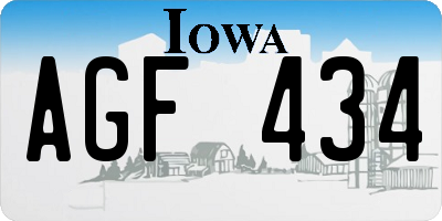 IA license plate AGF434