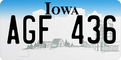 IA license plate AGF436