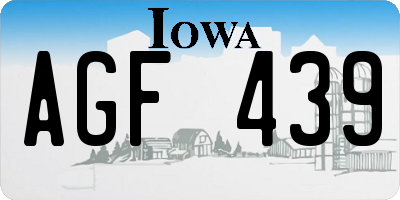 IA license plate AGF439