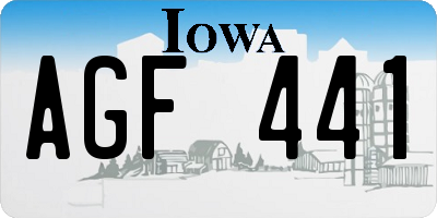 IA license plate AGF441