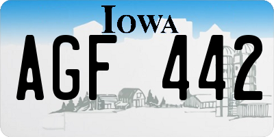 IA license plate AGF442