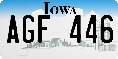 IA license plate AGF446