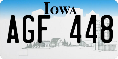 IA license plate AGF448