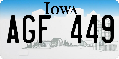 IA license plate AGF449
