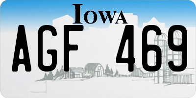 IA license plate AGF469