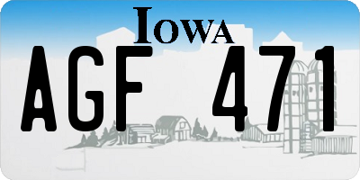 IA license plate AGF471