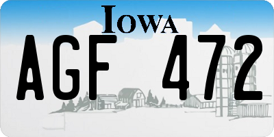 IA license plate AGF472